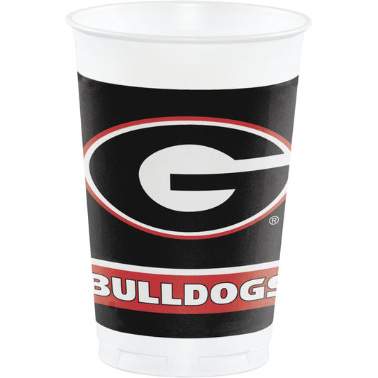 University of Georgia Bulldogs 20oz Plastic Cups - 8ct