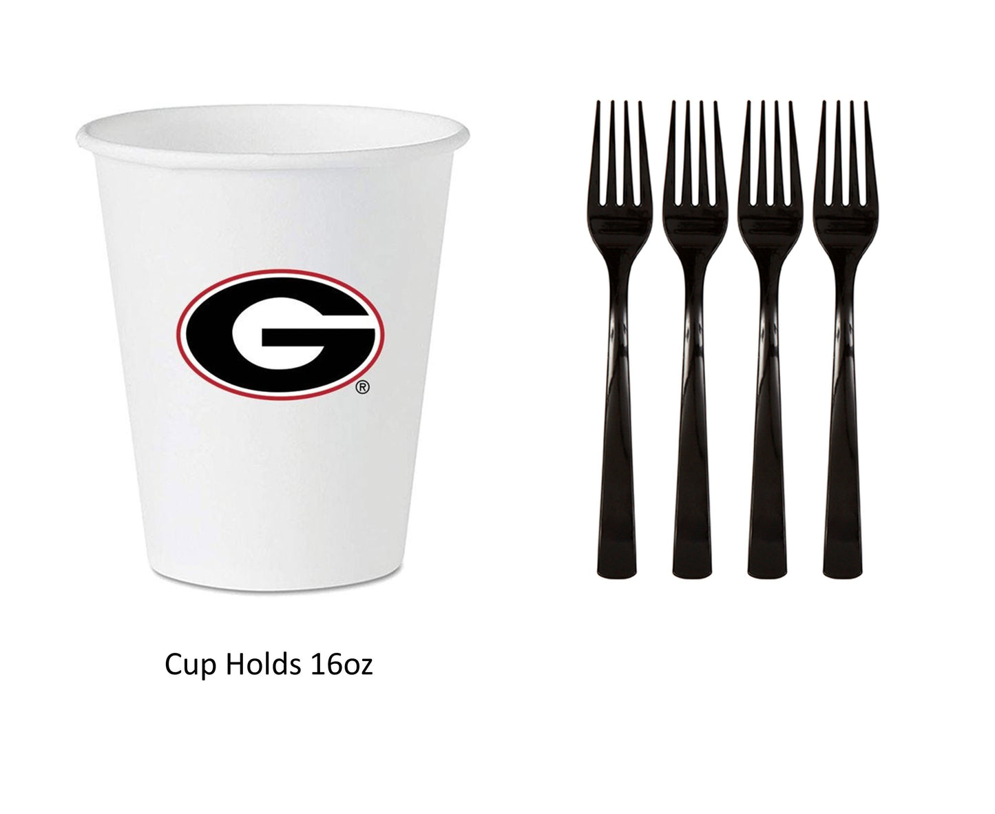 University of Georgia Party Supplies Bundle | UGA Plates | UGA Napkins | UGA Cups | UGA Table Cover | UGA Balloons