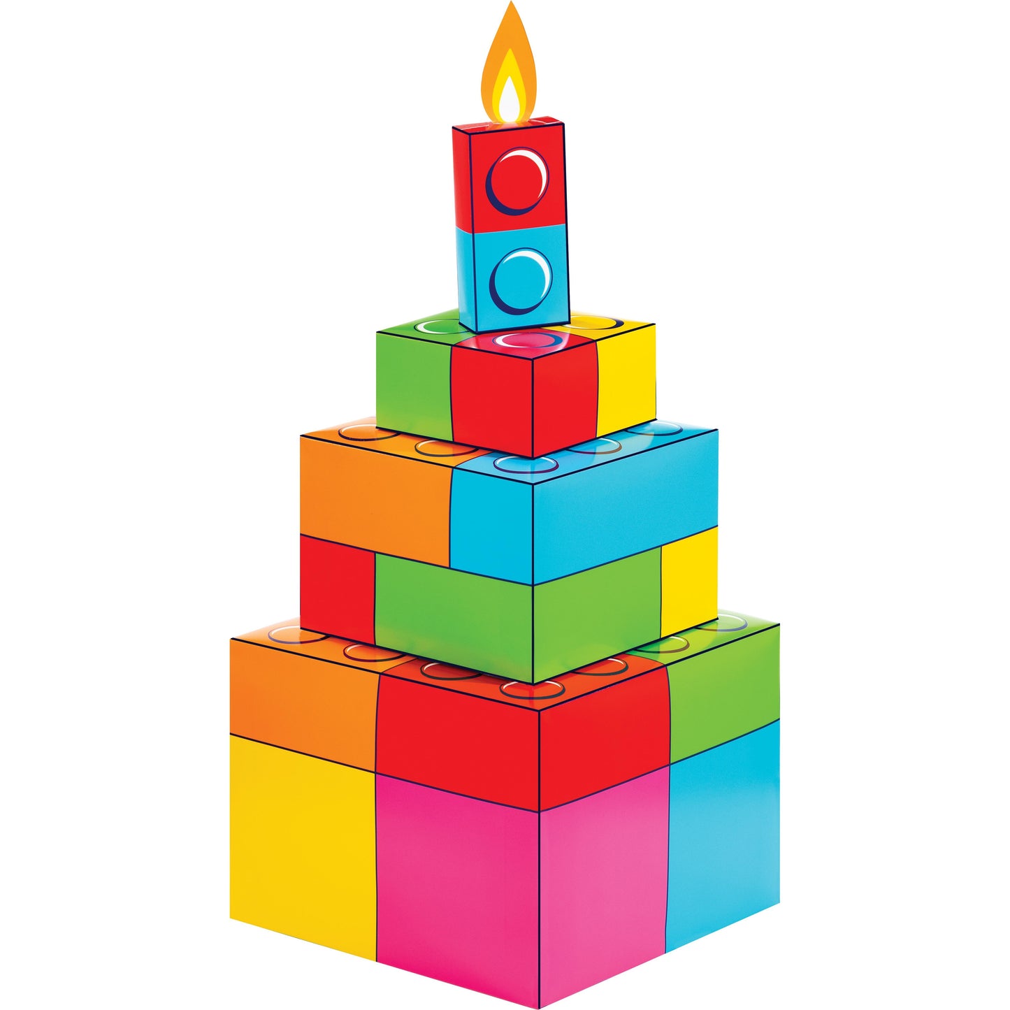 Block Bash Building Block Party 3D Centerpiece - 1ct