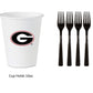 University of Georgia Party Supplies Bundle | UGA Plates | UGA Napkins | UGA Cups | UGA Table Cover | UGA Balloons