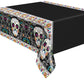 Skull Day of the Dead Rectangular Plastic Table Cover - 54" x 84"