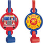 Flaming Fire Truck Fire Truck Party Blowers - 8ct