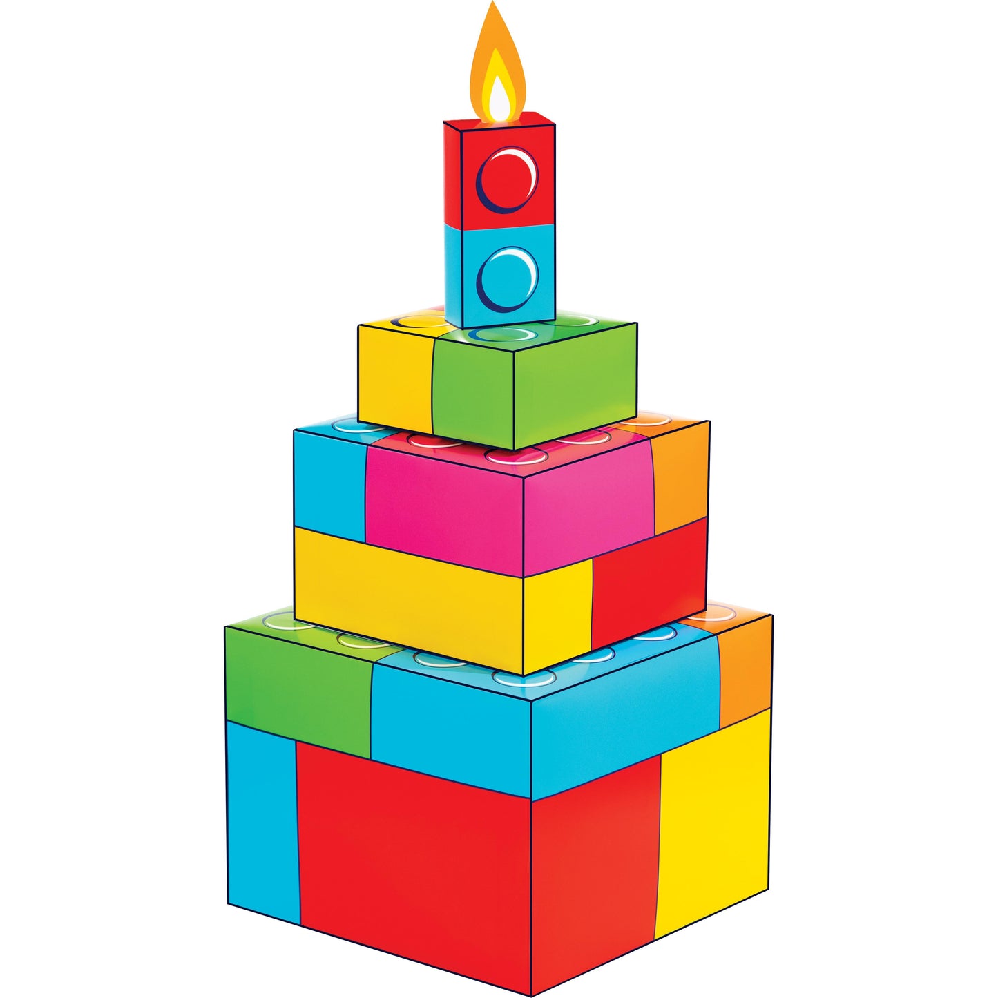 Block Bash Building Block Party 3D Centerpiece - 1ct