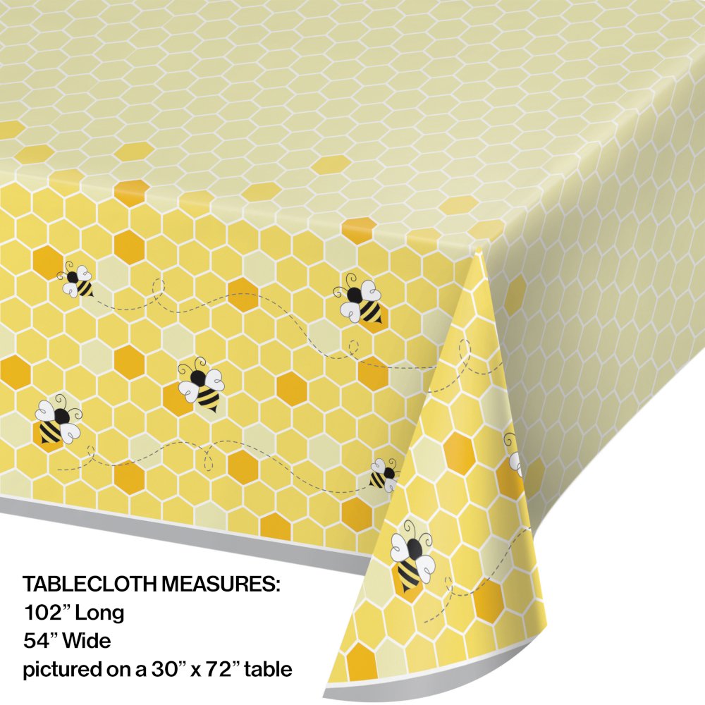 Bumblebee Baby Bumblebee Baby Shower Plastic Tablecloth - 1ct