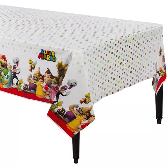 Super Mario Plastic Party Rectangle Table Cover - 54" x 96"