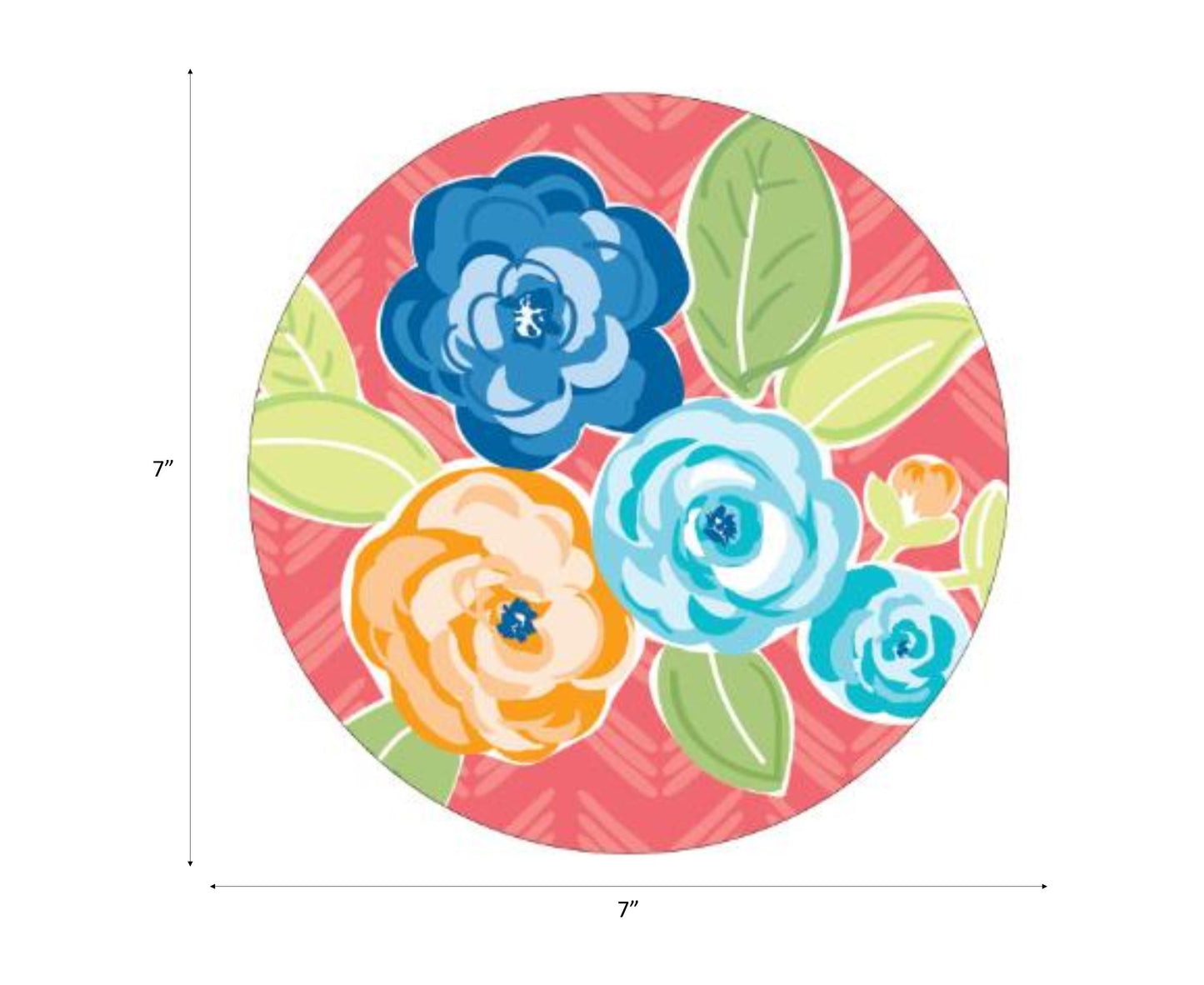 Floral Bold and Beautiful 7" Paper Plates - 50ct