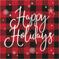 Buffalo Plaid Happy Holidays Luncheon Napkins - 16ct