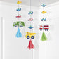 Transportation Time Hanging Cutouts w/ Tassels - 3ct