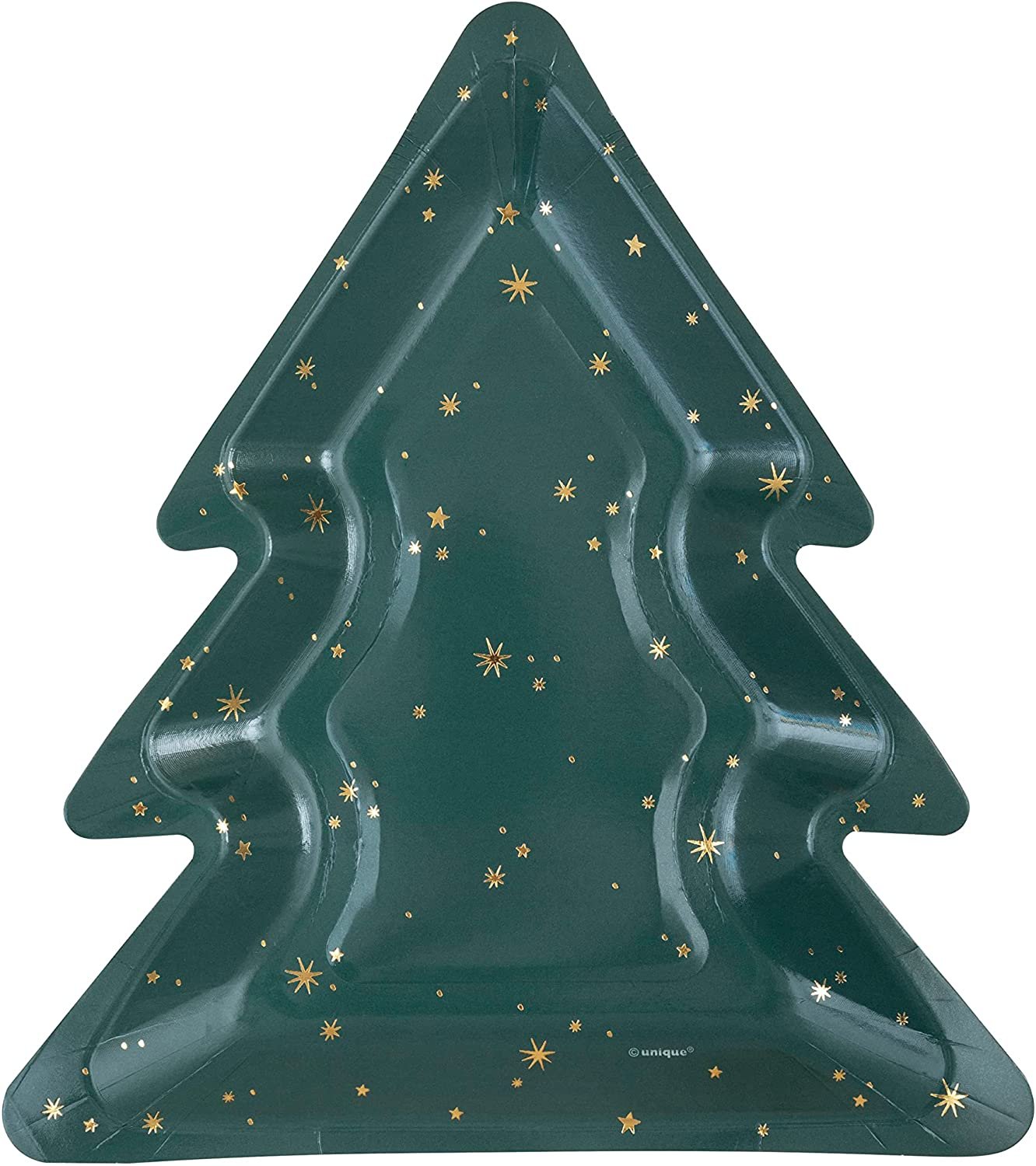 Modern Christmas Tree Shaped Appetizer Plates - 8ct