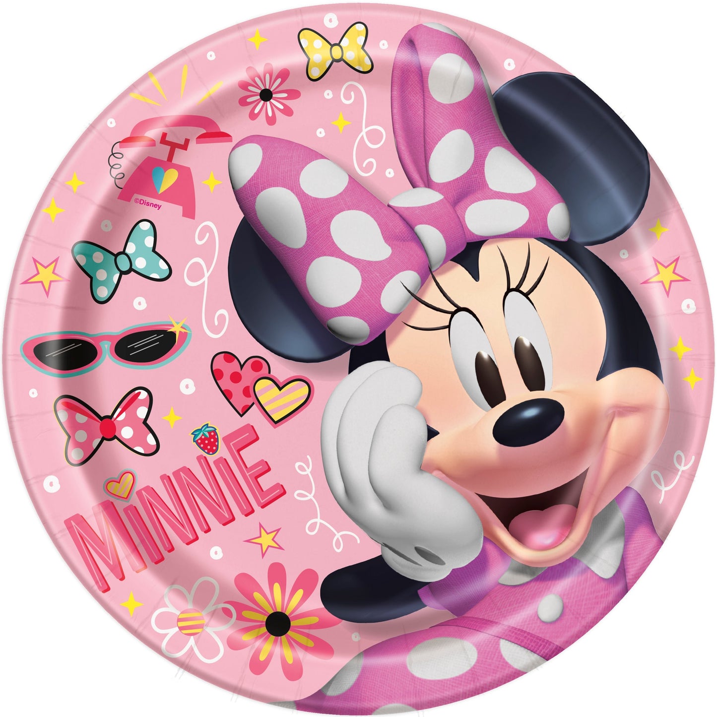 Disney Iconic Minnie Mouse Round 9" Dinner Plates - 8ct