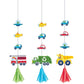 Transportation Time Hanging Cutouts w/ Tassels - 3ct