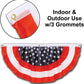 Patriotic Stars & Stripes Red, White, & Blue Fabric Bunting, 4-Feet, Pkg of 1