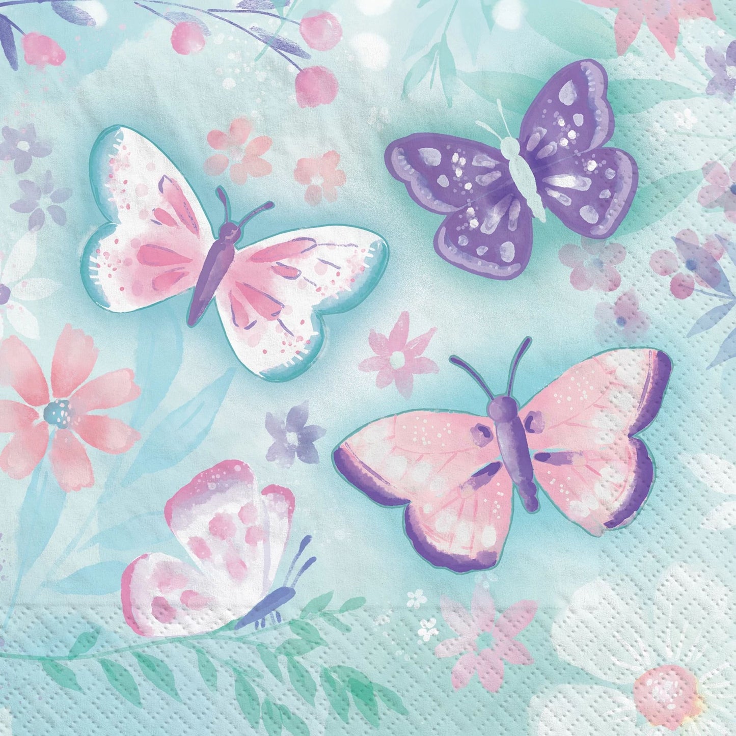 Butterfly Flutter Luncheon Napkins - 16ct