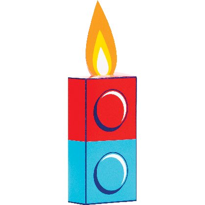 Block Bash Building Block Party 3D Centerpiece - 1ct