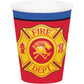 Flaming Fire Truck Fire Truck Cups - 8ct