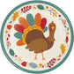 Tom Turkey Thanksgiving 9" Paper Plates - 8ct