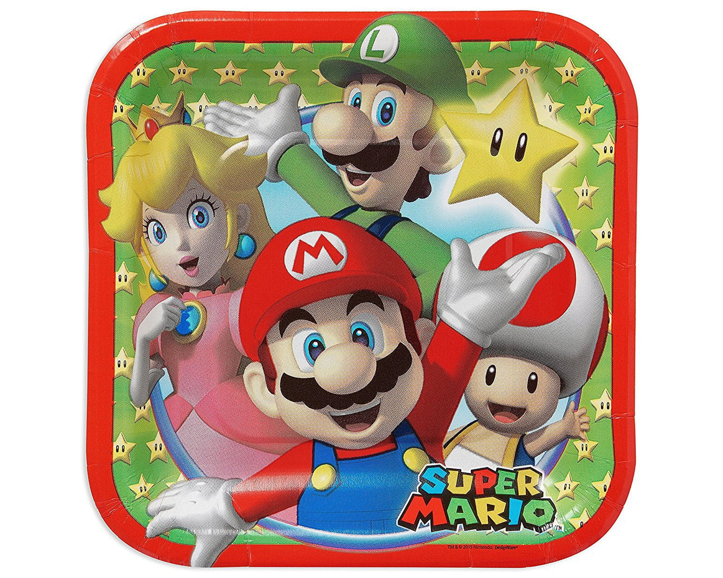 Super Mario Party 7" Square Paper Plates - 8ct