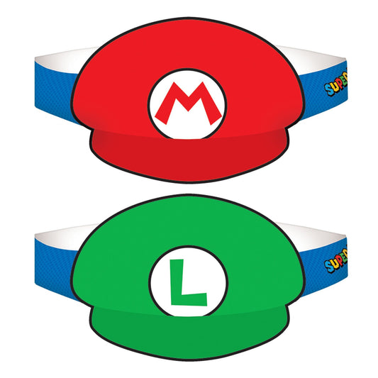 Super Mario Bros. Paper Hats - 8ct