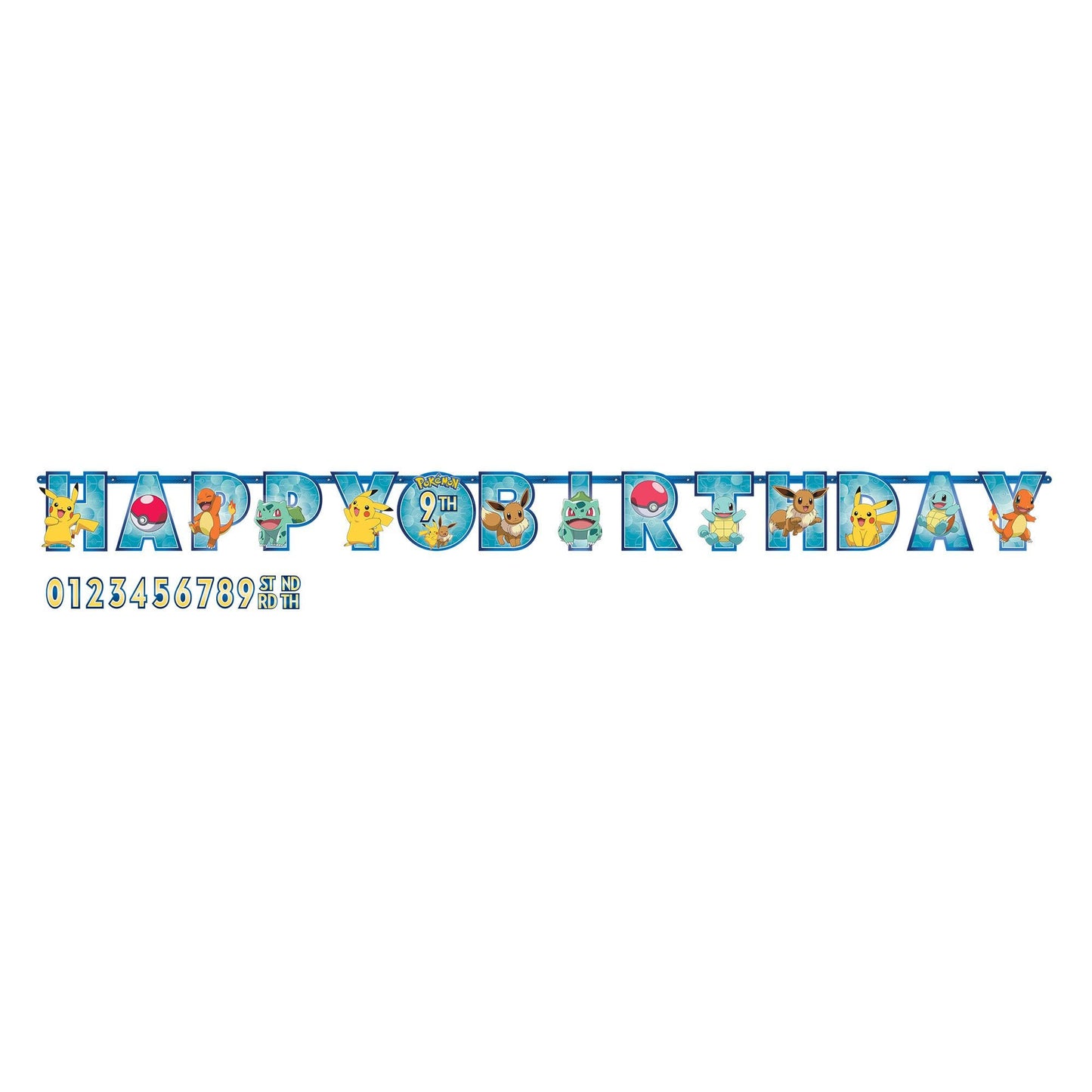 Pokemon Classic Happy Birthday "Add An Age" Banner Kit