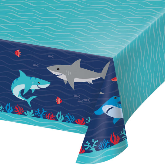 Shark Party Paper Tablecloth - 1ct