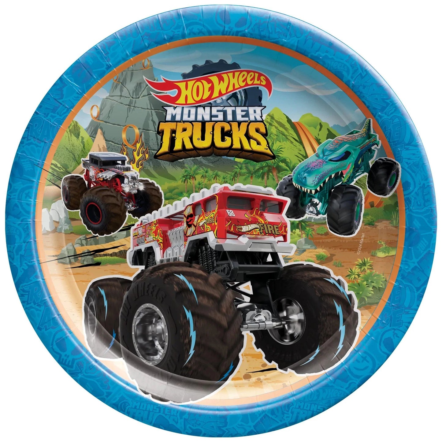 Hot Wheels Monster Truck 9" Paper Plates - 8ct