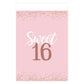 Blush Sweet Sixteen Plastic Table Cover - 54" x 102"