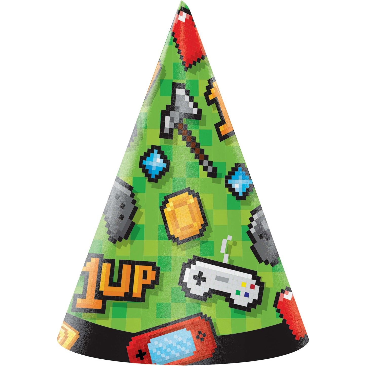 Gaming Party Video Game Party  Hats - 8ct