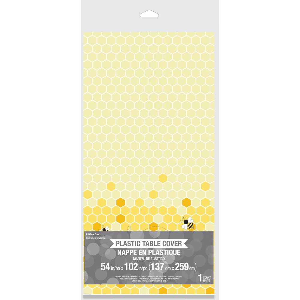 Bumblebee Baby Bumblebee Baby Shower Plastic Tablecloth - 1ct