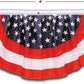 Patriotic Stars & Stripes Red, White, & Blue Fabric Bunting, 4-Feet, Pkg of 1