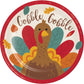 Tom Turkey Thanksgiving 7" Paper Dessert/Appetizer Plates - 8ct