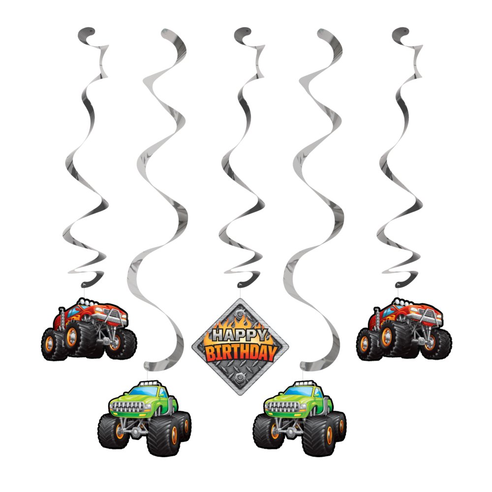 Monster Truck Rally Monster Truck Dizzy Danglers - 5ct