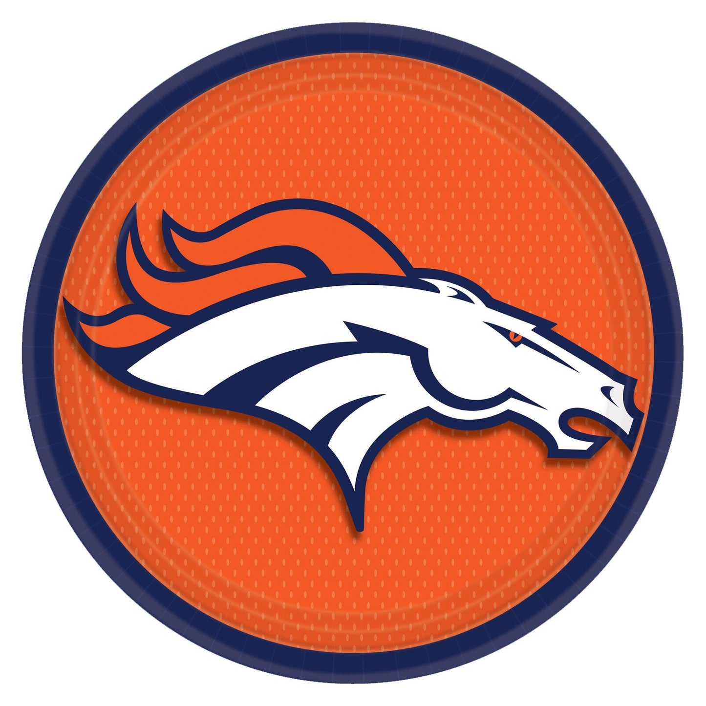 Denver Broncos 9" Round Plates - 8ct