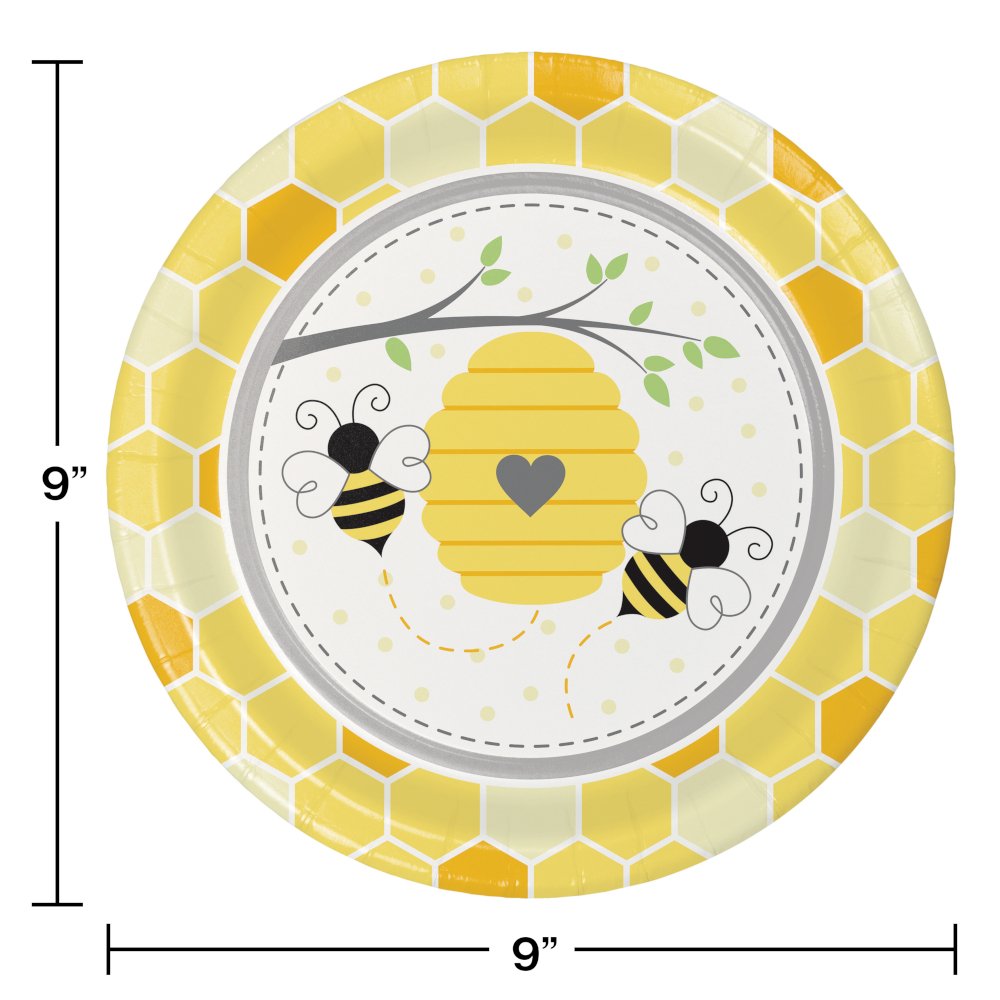 Bumblebee Baby Bumblebee Baby Shower Paper Plates - 8ct