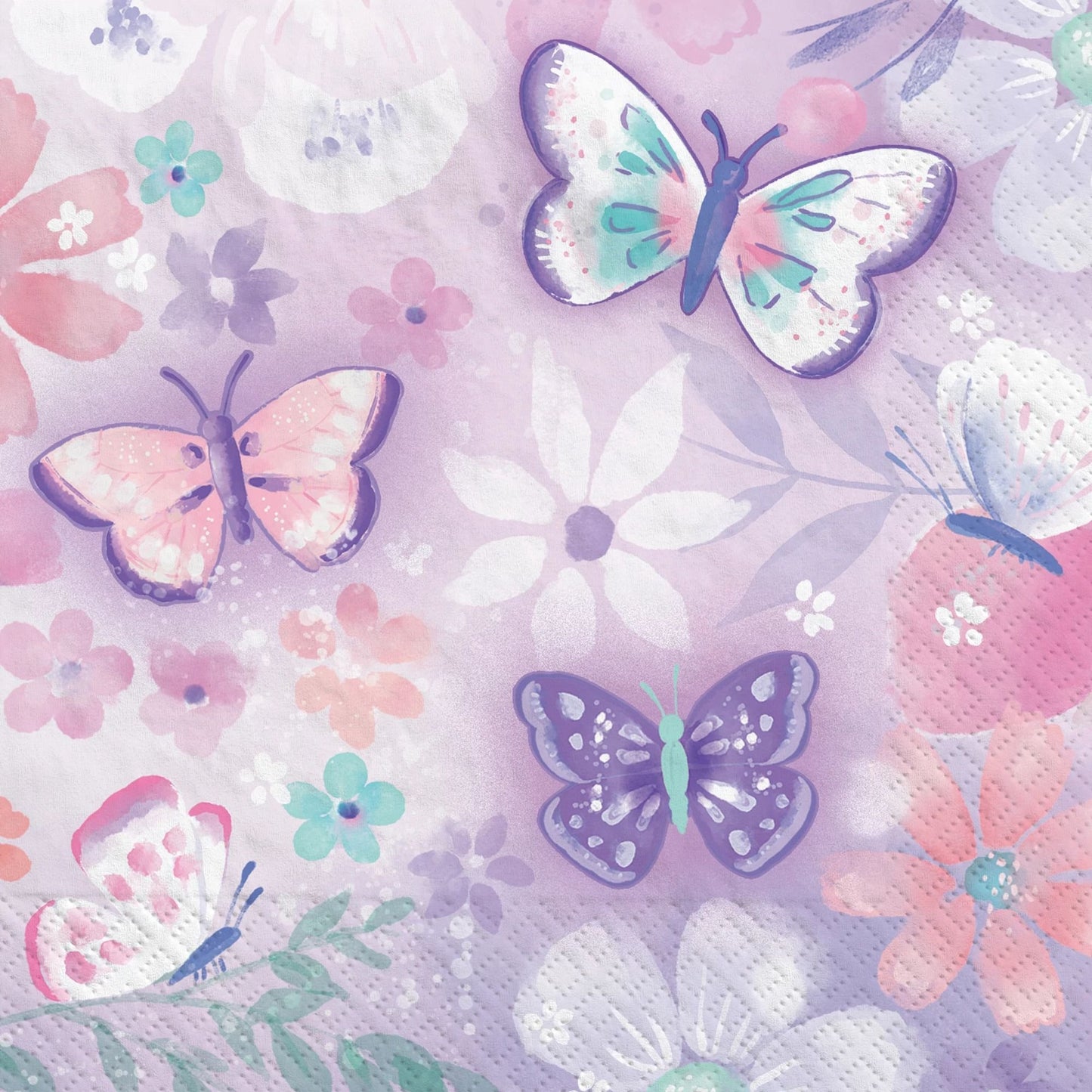 Butterfly Flutter Beverage Napkins - 16ct