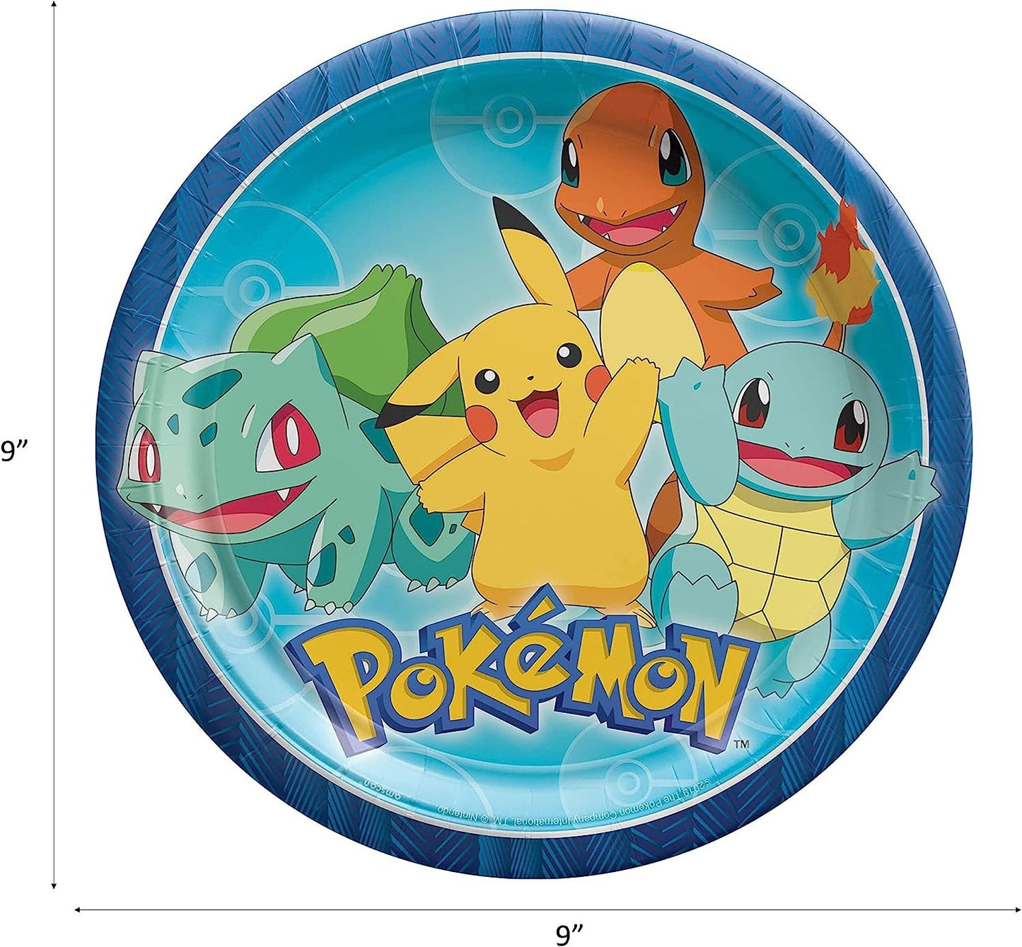 Amscan Pokémon Party Supplies Bundle with Plates and Napkins for 16 Guests