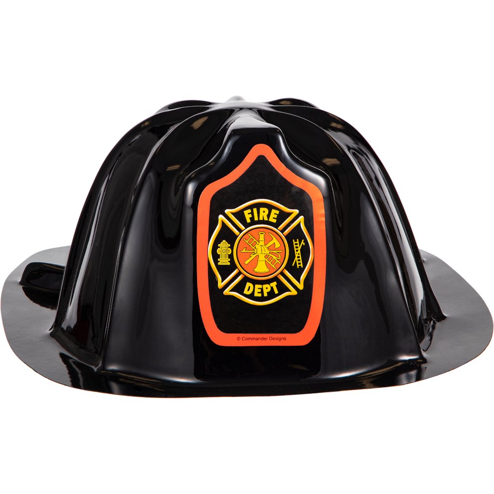 Flaming Fire Truck Plastic Fire hat - 1ct