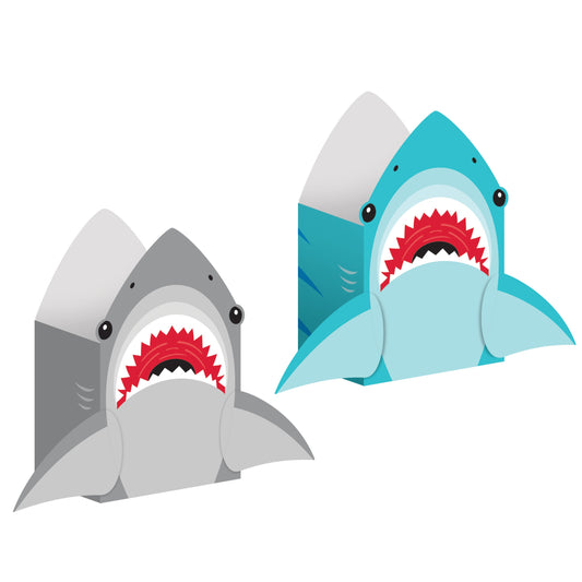 Shark Party Paper Treat Bags - 8ct