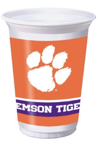 Clemson Tigers 20oz Printed Plastic Cups - 8ct