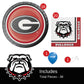University of Georgia Party Supplies Pack with UGA Lunch Plates and UGA Napkins for 16 Guests