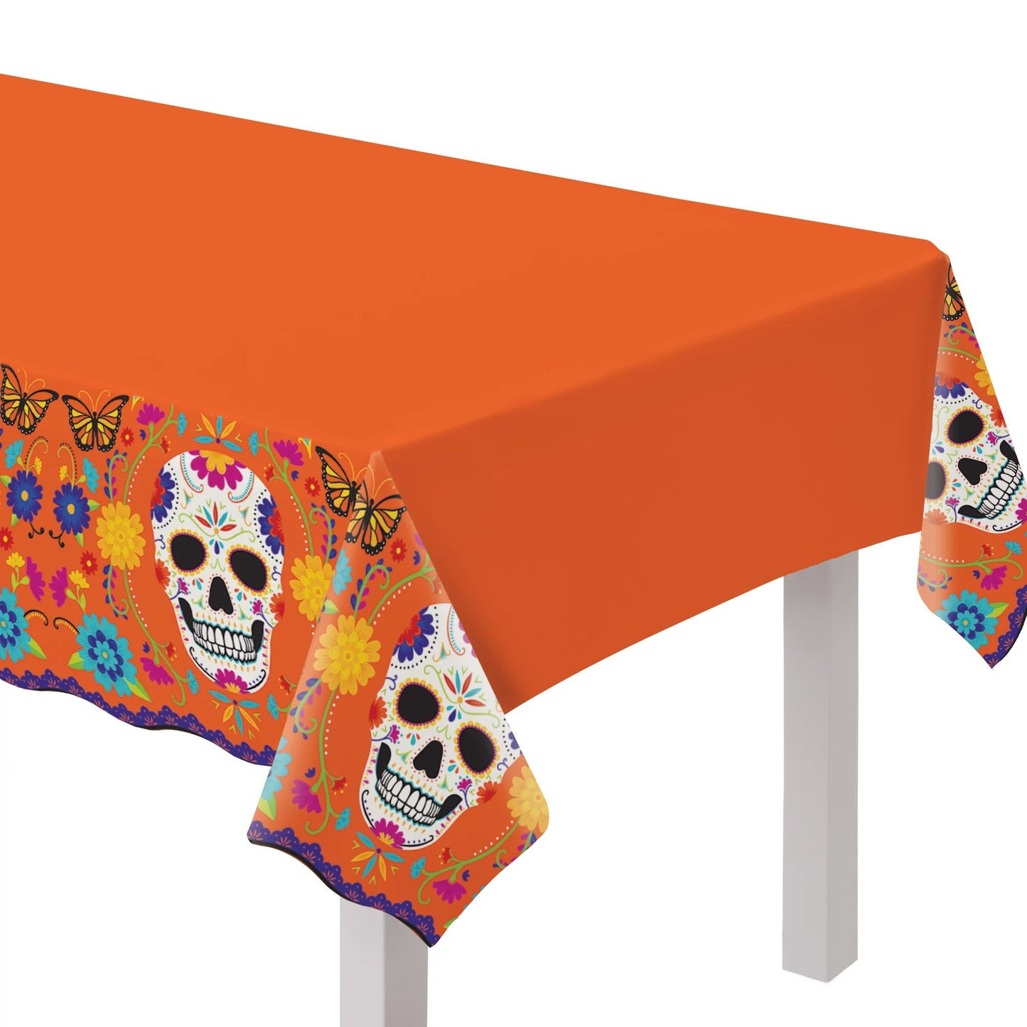 Dia de los Muertos Day of the Dead Plastic Table Cover - 54" x 96"