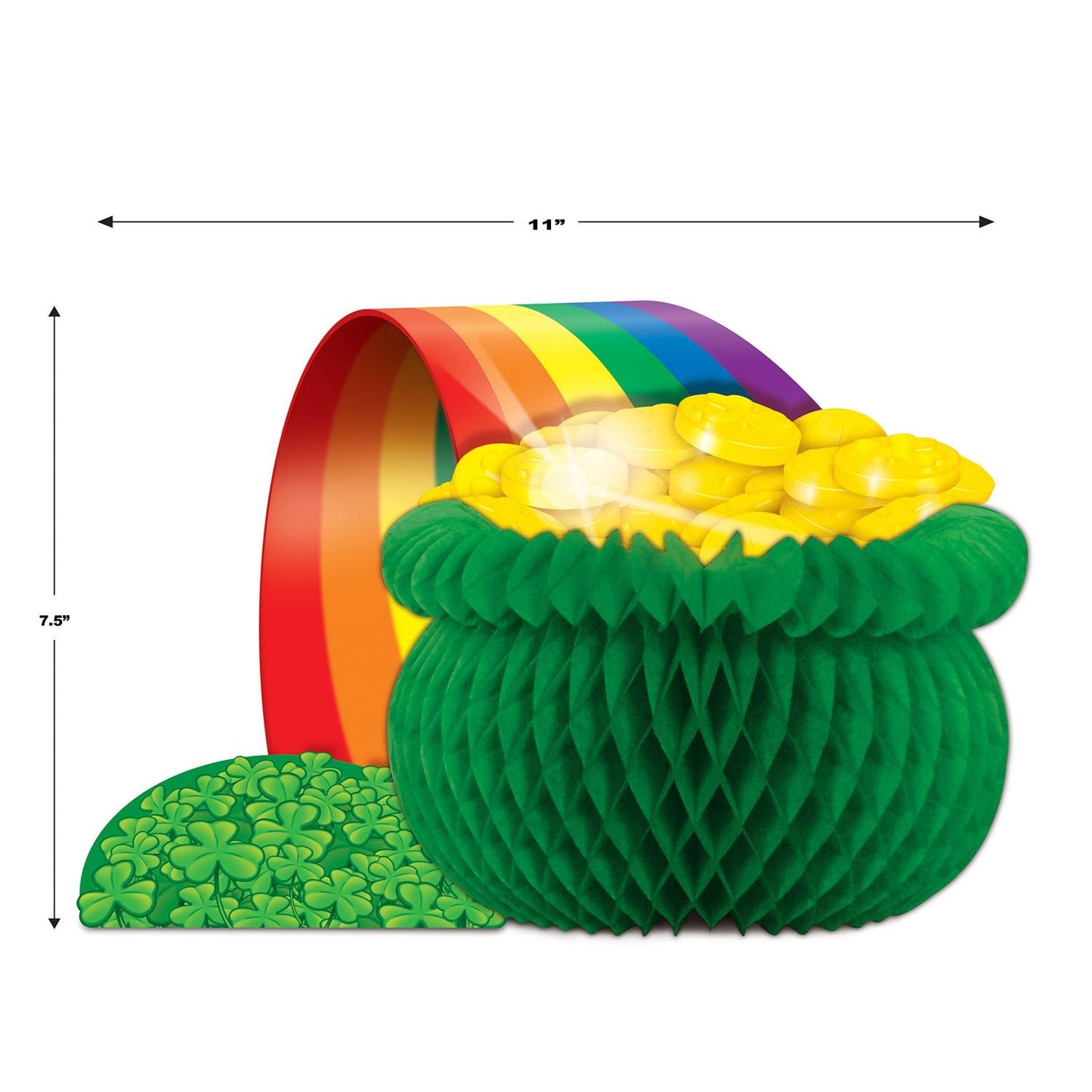 Pot O' Gold St. Patrick's Day Centerpiece - 7.5" x 11"