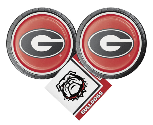 University of Georgia Party Supplies Bundle | UGA Plates | UGA Napkins | UGA Cups | UGA Table Cover | UGA Balloons