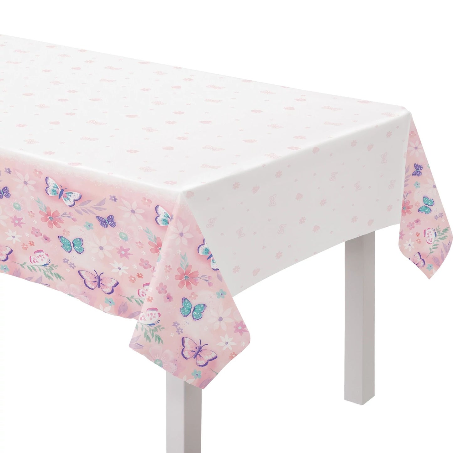 Butterfly Flutter Plastic Table Cover - 54" x 96"