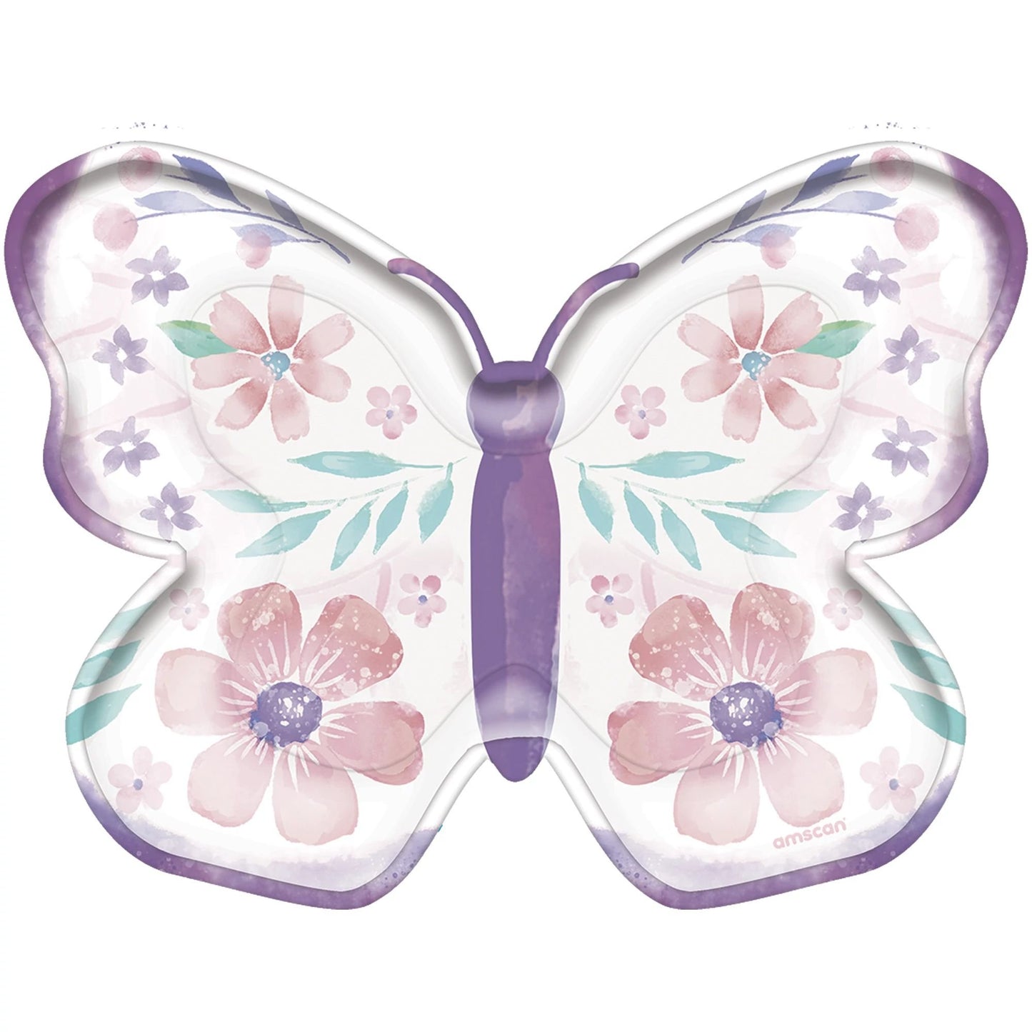 Butterfly Flutter 7" Shaped Plates - 8ct