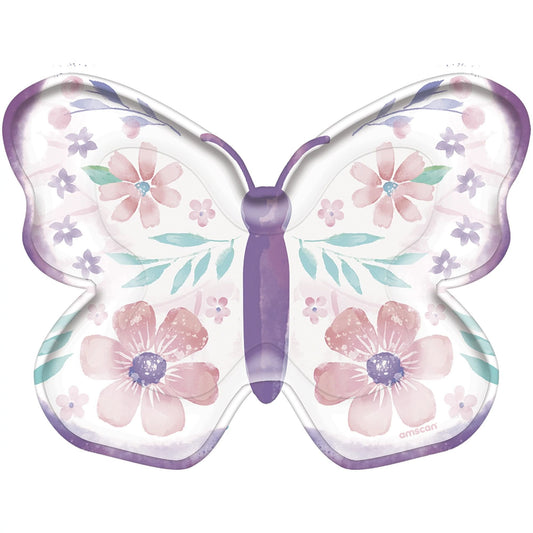 Butterfly Flutter 7" Shaped Plates - 8ct