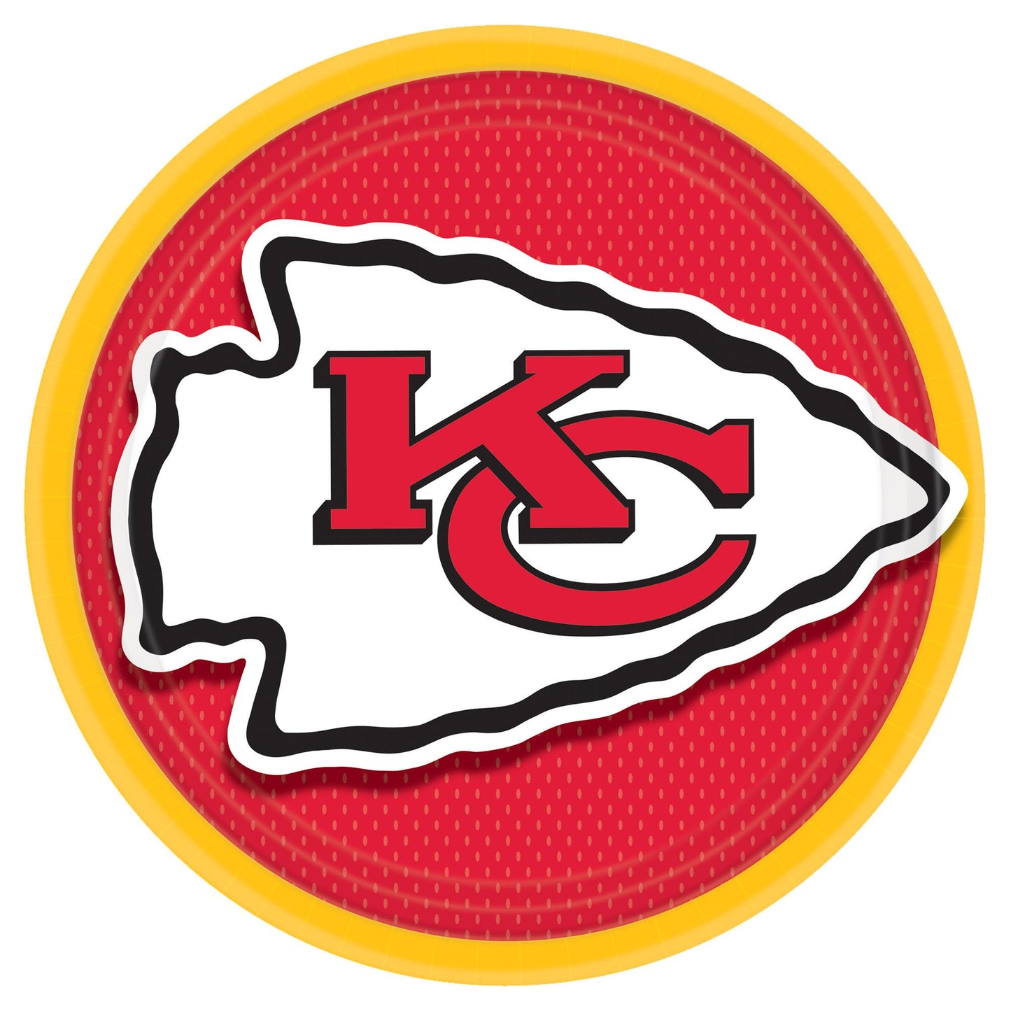 Kansas City Chiefs 9" Round Plates - 8ct