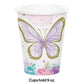 Butterfly Shimmer 9oz Paper Cups - 8ct