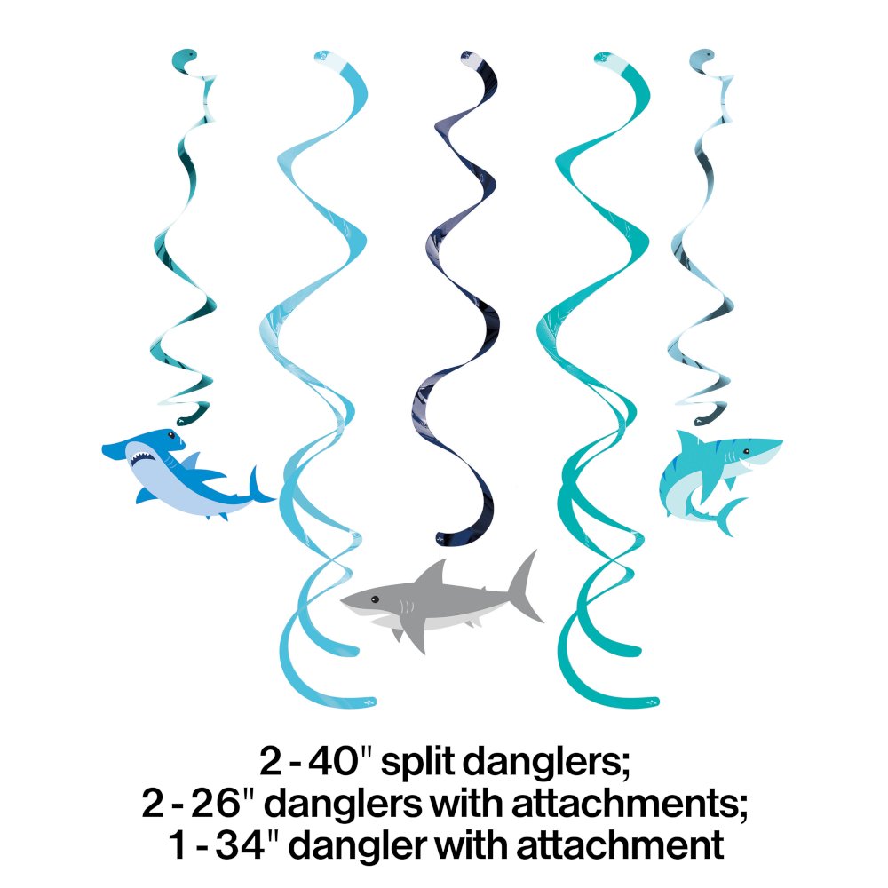 Shark Party Dizzy Danglers - 5ct