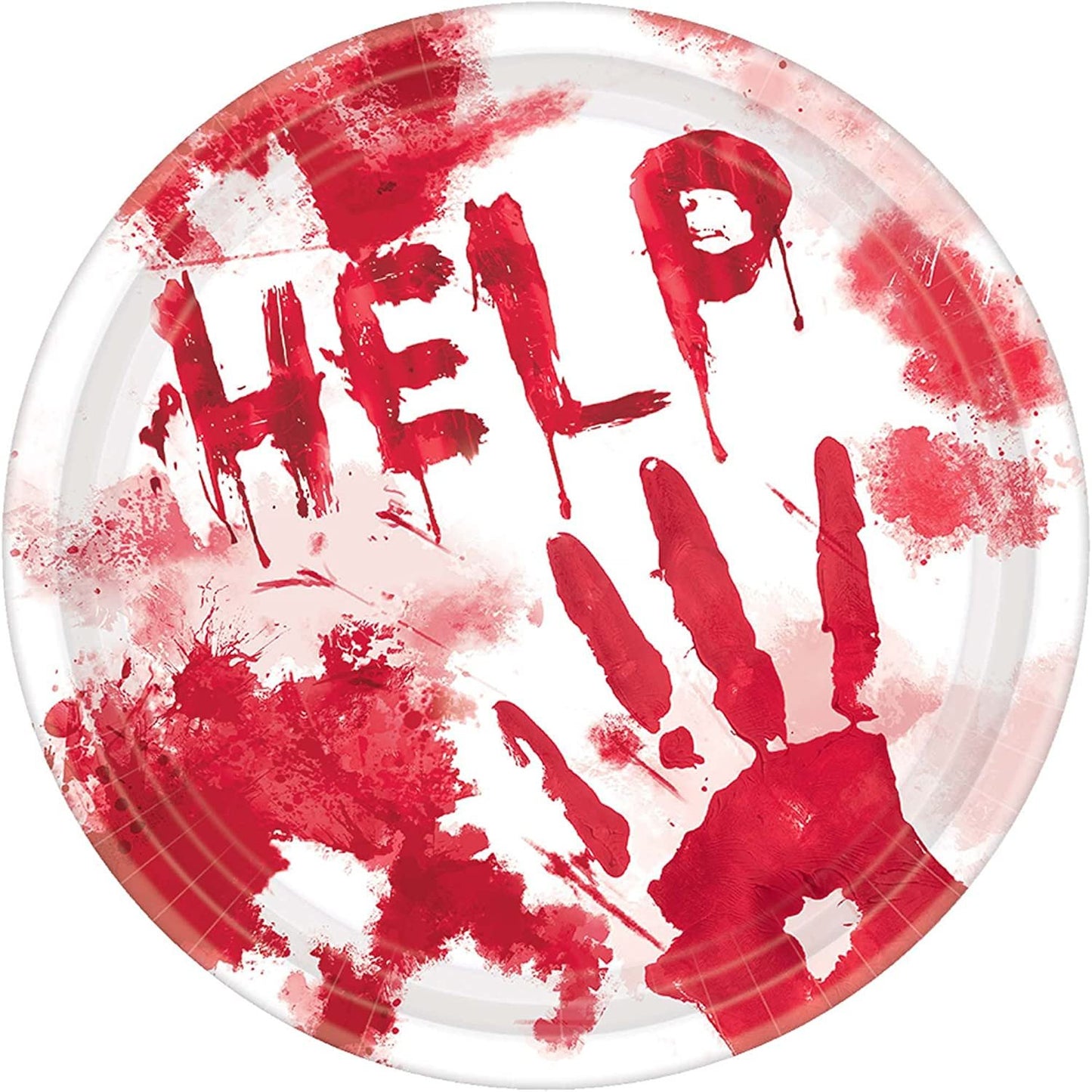 Bloody Good Time 7" Round Paper Plates - 18ct