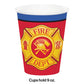 Flaming Fire Truck Fire Truck Cups - 8ct